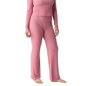 #1005 Gap GapBody Women's Ribbed High-Rise Pajama Pants - Heather Rose